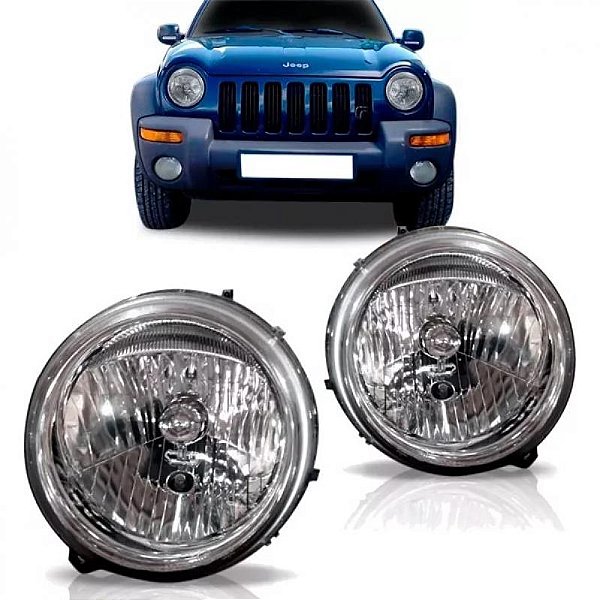 Farol cherokee jeep de 2004 a 2007 lado esquerdo sport