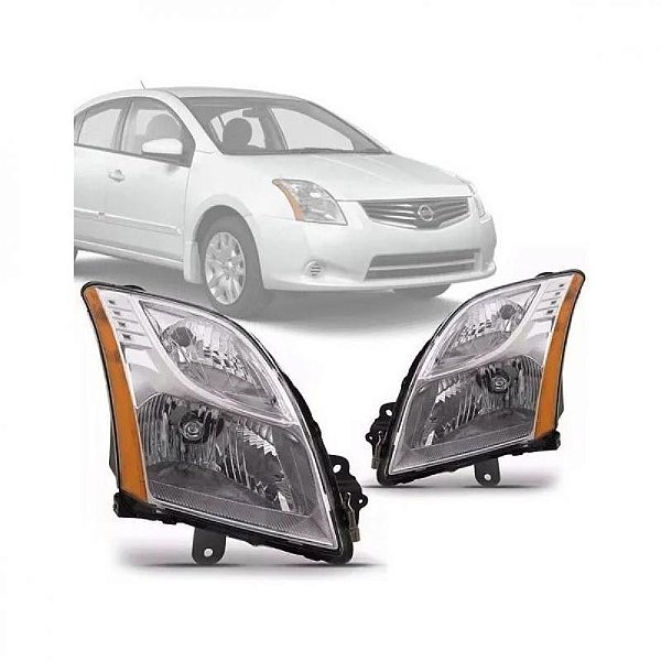 Farol sentra nissan de 2010 a 2013 lado direito cromado