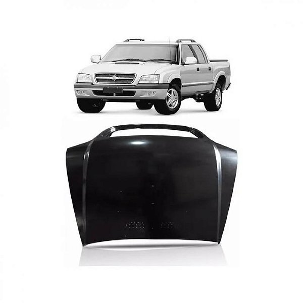Capô s10 chevrolet de 2006 a 2008 pit bull com furo aplique sem furo moldura inferior para choque grade