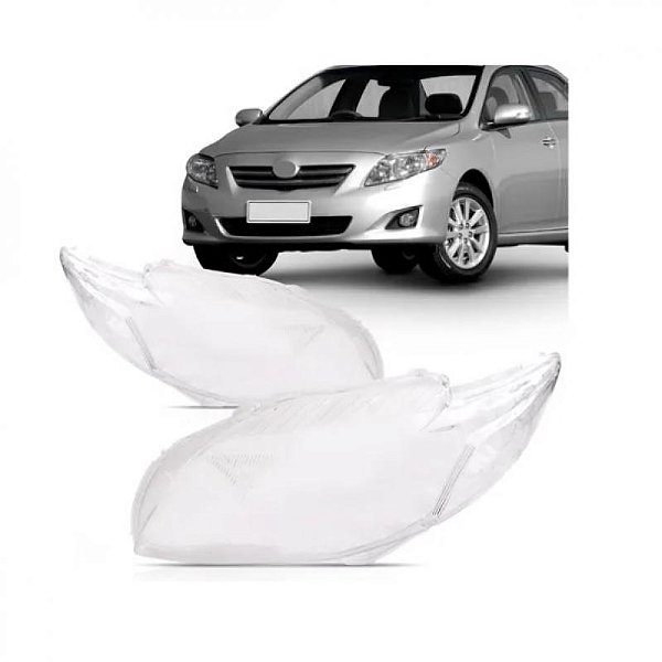 Lente de farol corolla toyota de 2009 a 2011 lado esquerdo