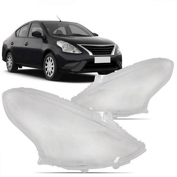 Lente de farol versa nissan de 2015 a 2021 lado esquerdo