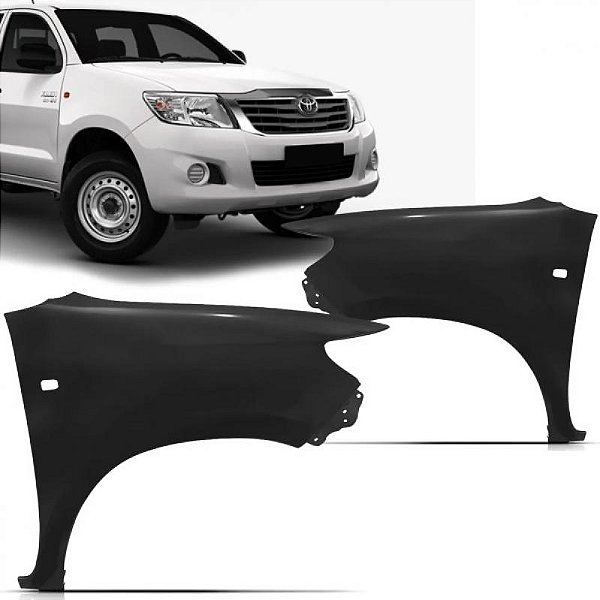 Para lama hilux toyota de 2012 a 2015 lado esquerdo picape sem furo para moldura e com furo para pisca