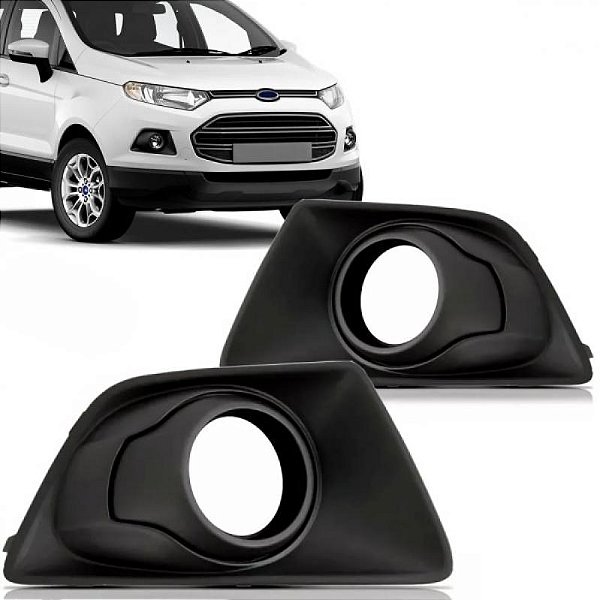 Grade do para choque ecosport ford de 2013 a 2017 dianteiro lado direito preta com furo