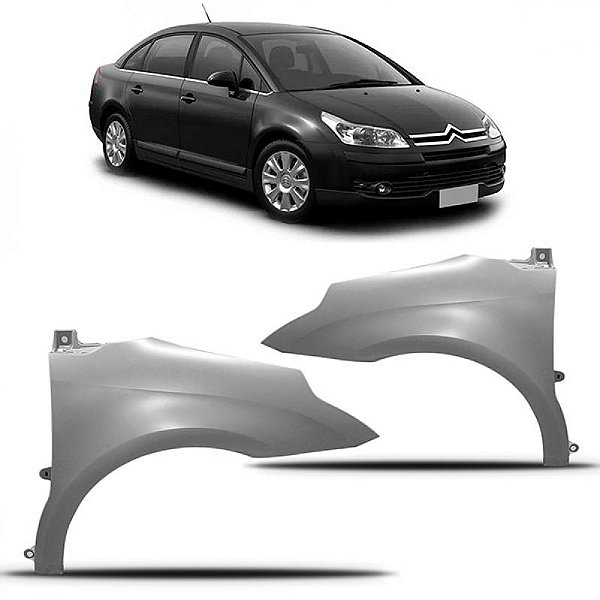 Para lama c4 hatch e pallas citroën de 2008 a 2014 lado direito cinza