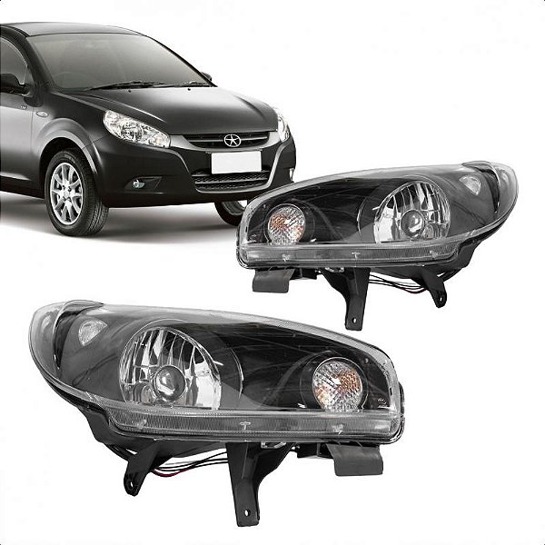 Farol j3 jac de 2010 a 2013 lado direito preto