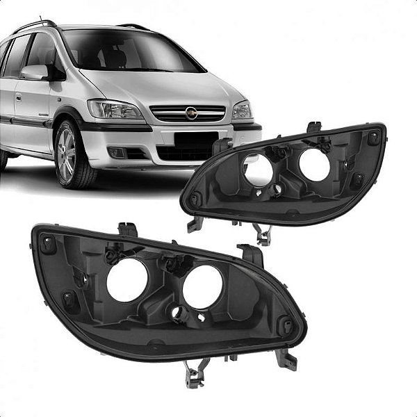 Carcaça de farol zafira chevrolet de 2001 a 2012 lado direito