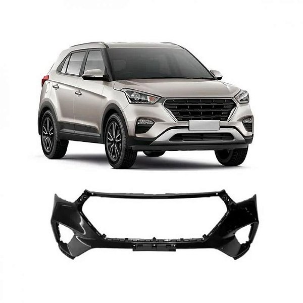 Para choque creta hyundai de 2016 a 2018 dianteiro com furo para farol de milha