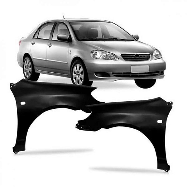 Para lama corolla toyota de 2003 a 2008 lado direito com furo