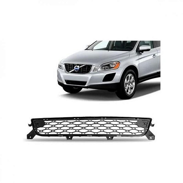 Grade do para choque xc60 volvo de 2008 a 2013 dianteira central sem furo para câmera