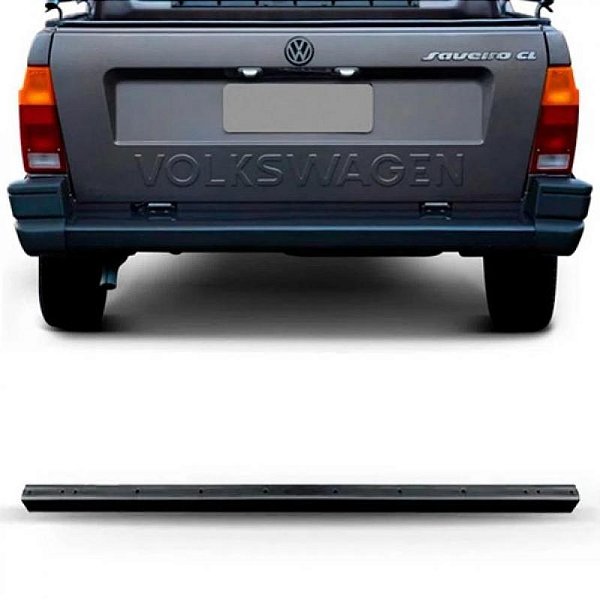 Para choque saveiro volkswagen de 1984 a 1992 traseiro preto fino com furo
