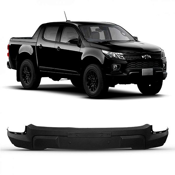Para choque s10 chevrolet de 2021 a 2024 dianteiro inferior com spoiler sem furo para sensor