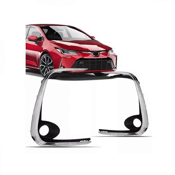 Grade lateral do para choque corolla toyota de 2020 a 2025 dianteira lado esquerdo cinza com moldura