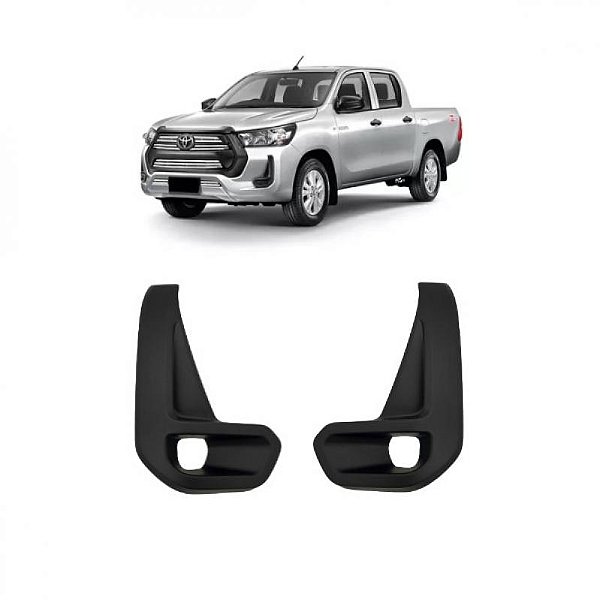 Grade do farol de milha hilux toyota de 2021 a 2025 lado esquerdo preto texturizado picape