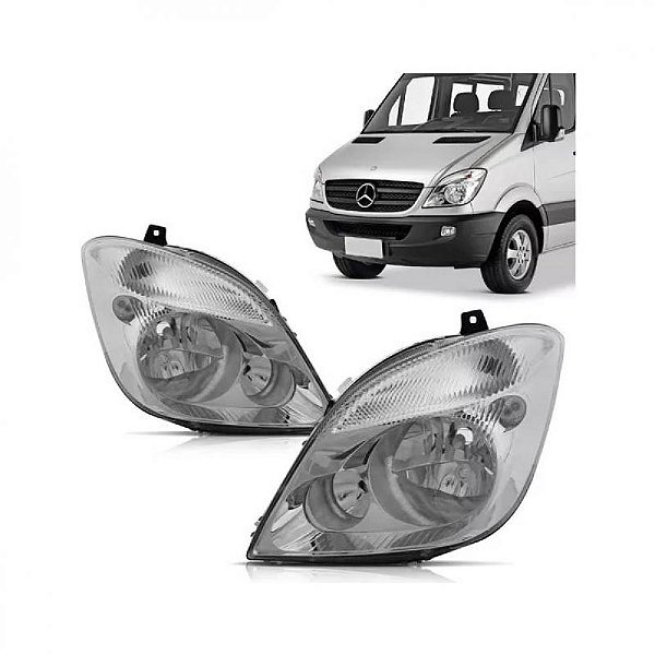 Farol sprinter mercedes benz de 2012 a 2016 lado esquerdo elétrico sem auxiliar com motor