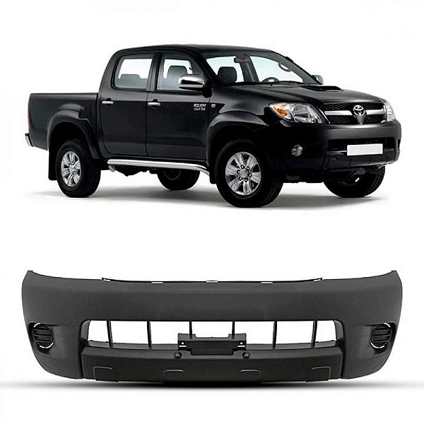 Para choque hilux toyota de 2005 a 2008 dianteiro picape sem furo para auxiliar sem furo para moldura inferior do para choque com furo para sensor texturizado