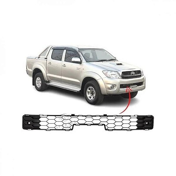 Grade do para choque hilux toyota de 2009 a 2011 dianteira central inferior picape