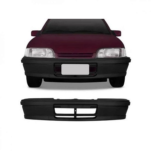 Para choque monza chevrolet de 1991 a 1996 dianteiro preto texturizado sem pisca com furo e com friso cromado com alma de ferro sem furo para auxiliar