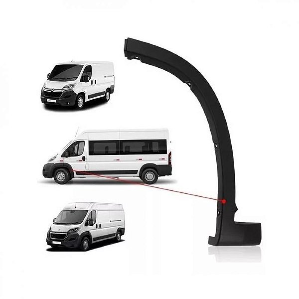 Vão moldura paralama ducato fiat e jumper citroën e boxer peugeot de 2018 a 2025 lado direito dianteiro da roda