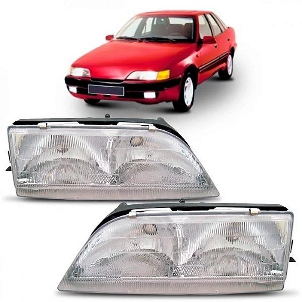 Farol espero daewoo de 1992 a 1995 lado esquerdo lente raiada
