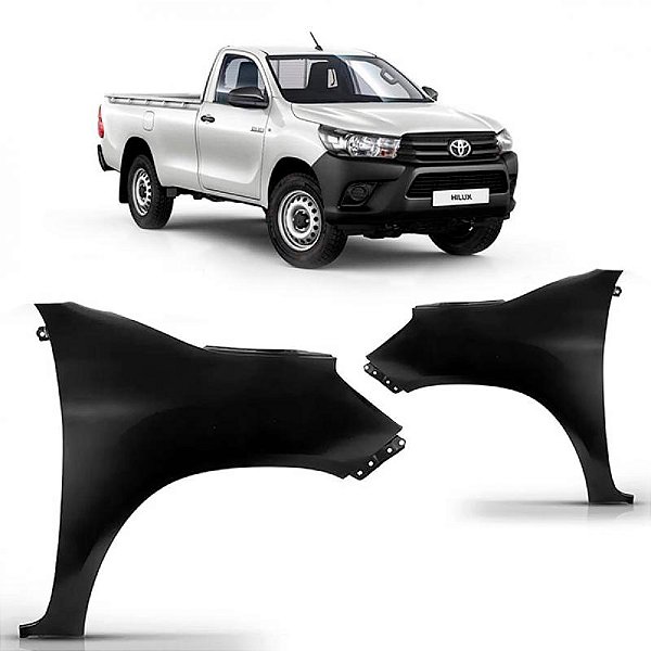 Para lama hilux toyota de 2016 a 2025 lado esquerdo picape cabine simples sem furo para pisca
