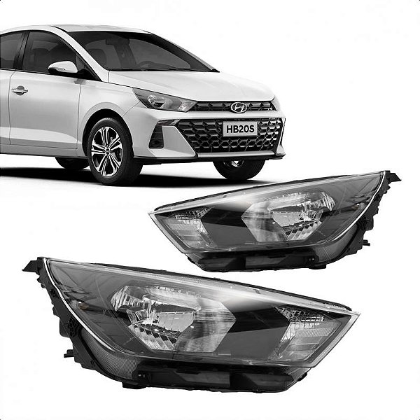 Farol hb20 hyundai de 2023 a 2026 lado esquerdo sem LED