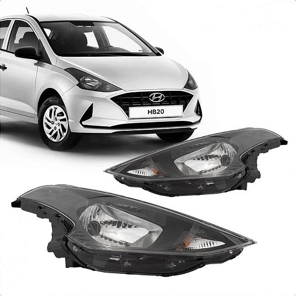 Farol hb20 hyundai de 2020 a 2022 lado esquerdo sem LED