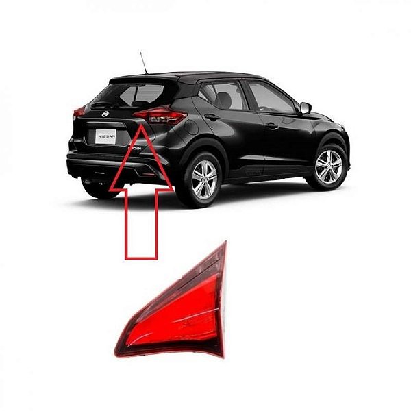 Lanterna kicks nissan de 2017 a 2021 traseira da mala lado esquerdo