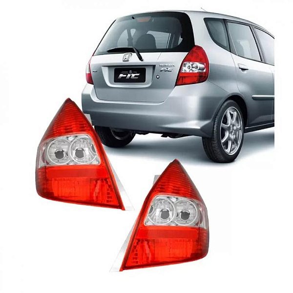 Lanterna fit honda de 2003 a 2008 lado direito traseira cristal com soquete