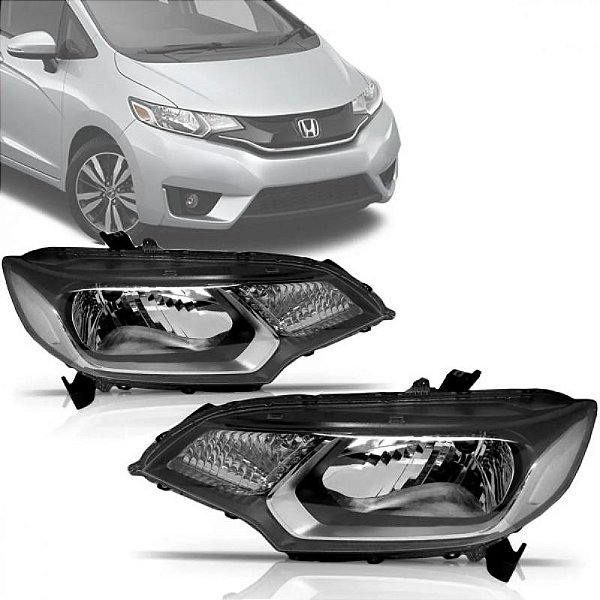 Farol fit honda de 2014 a 2021 lado direito elétrico com motor sem LED