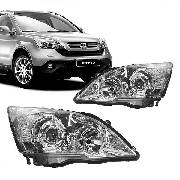 Farol crv honda de 2007 a 2011 lado esquerdo elétrico com motor com projetor