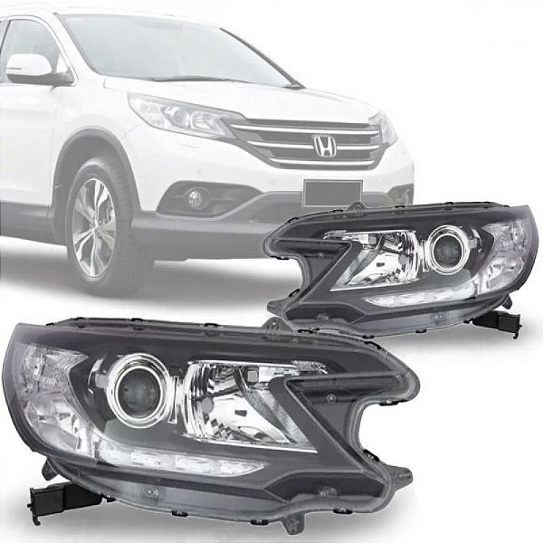 Farol crv honda de 2012 a 2014 lado esquerdo elétrico com motor com projetor