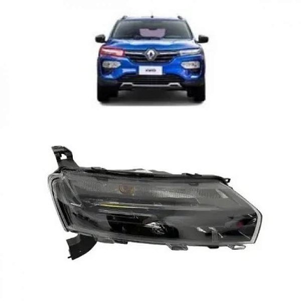 Farol kwid renault de 2022 a 2025 lado direito superior luz diurna