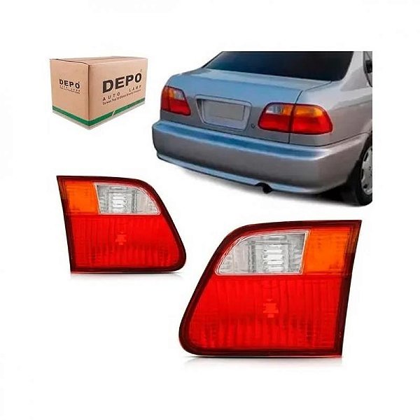 Lanterna civic honda de 1999 a 2000 traseira lado direito interna da tampa