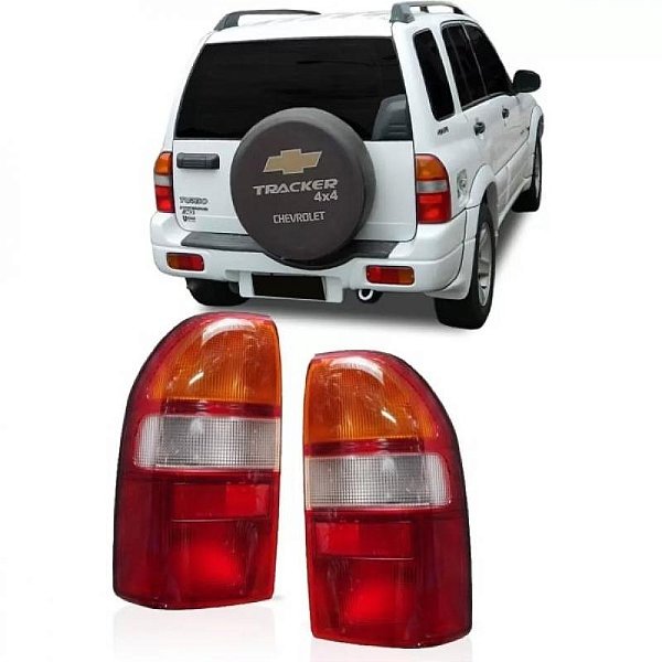 Lanterna tracker chevrolet e vitara suzuki de 1998 a 2006 traseira lado esquerdo tricolor