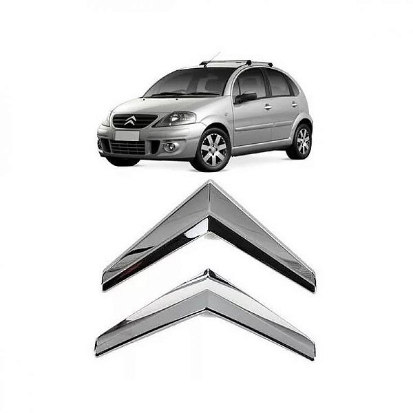 Emblema c3 citroën de 2009 a 2012 da grade do radiador conjunto de duas peças