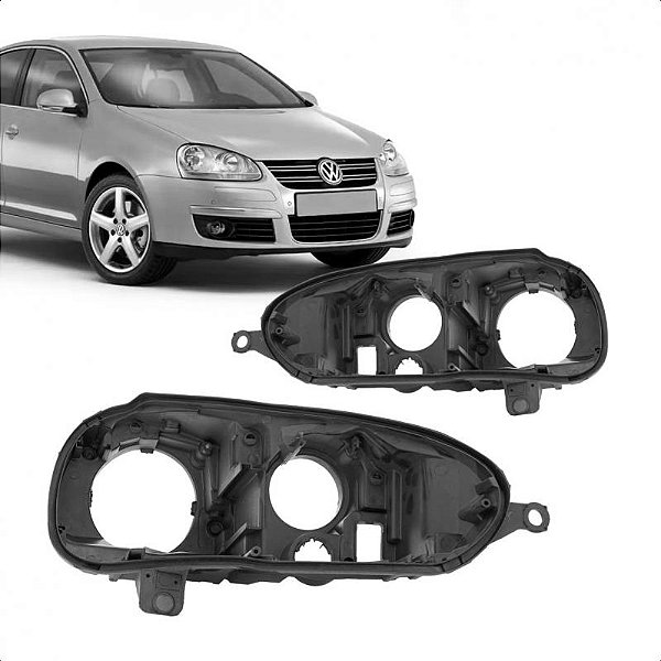Carcaça de farol jetta volkswagen de 2006 a 2010 lado esquerdo