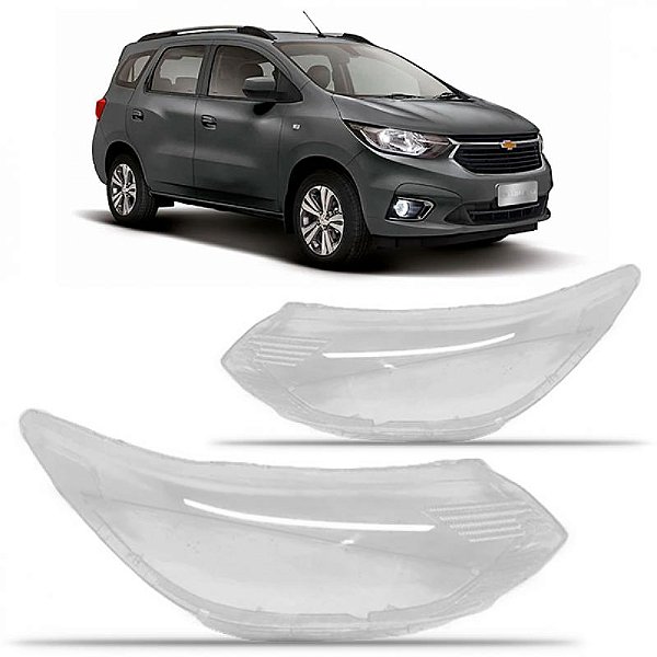Lente de farol spin chevrolet de 2019 a 2024 lado esquerdo
