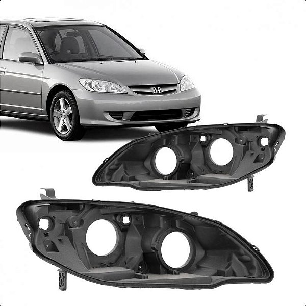 Carcaça de farol civic honda de 2004 a 2006 lado esquerdo