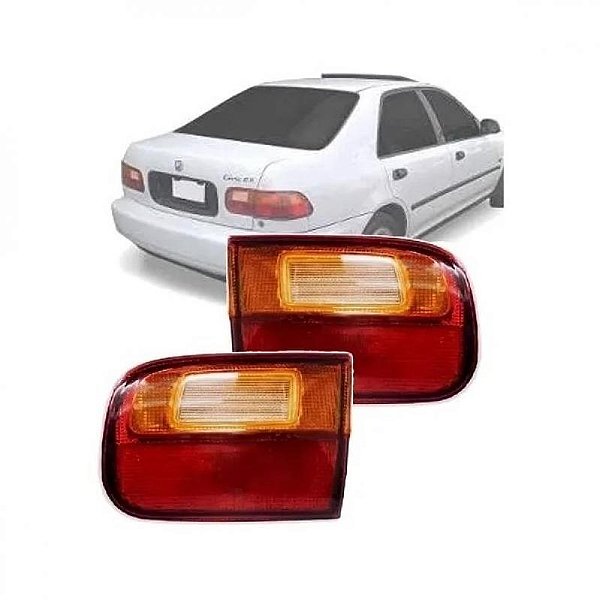 Lanterna civic honda de 1992 a 1995 lado esquerdo traseira interna sedã de duas e quatro portas