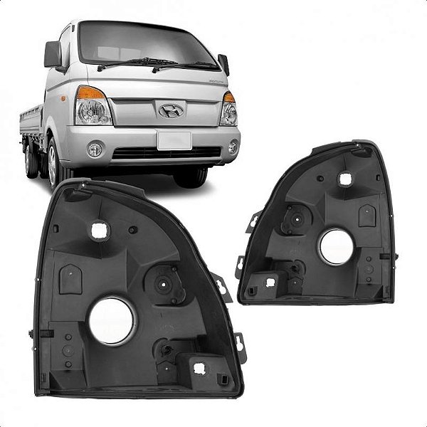 Carcaça de farol hr hyundai de 2005 a 2012 lado direito
