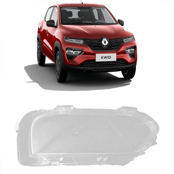 Lente de farol kwid renault de 2022 a 2025 inferior lado direito