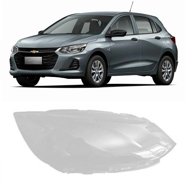 Lente de farol onix chevrolet de 2020 a 2025 lado direito