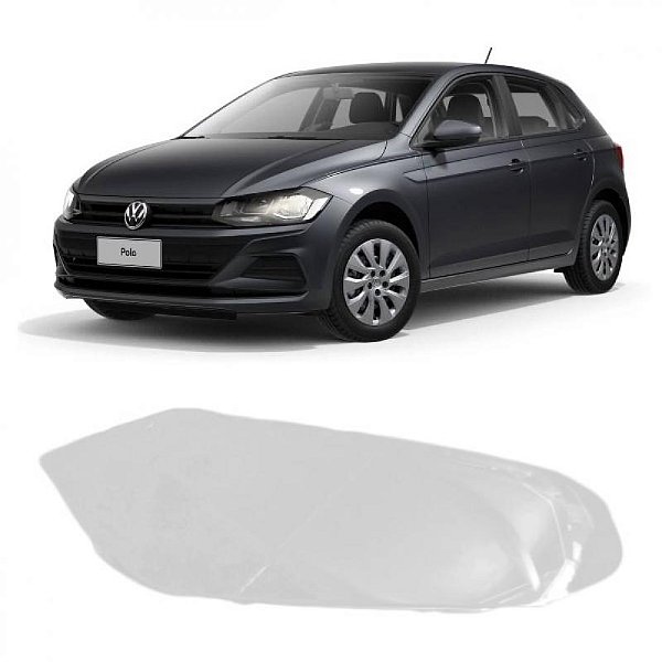 Lente de farol polo e virtus volkswagen de 2018 a 2022 lado direito