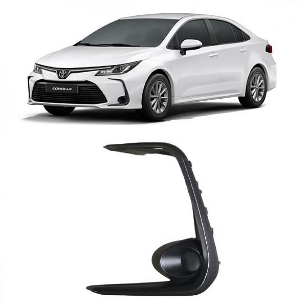 Grade lateral de para choque corolla toyota de 2020 a 2025 dianteiro lado direito preto sem furo