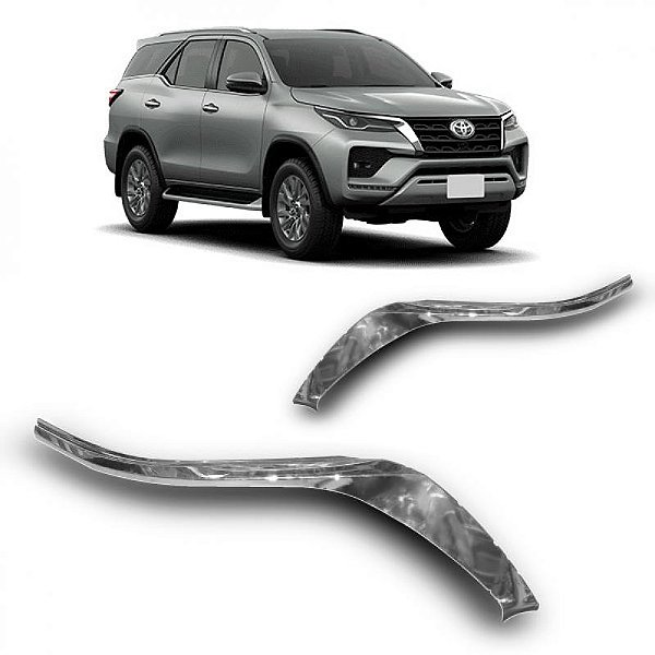 Friso do farol hilux sw4 toyota de 2021 a 2025 lado direito cromado