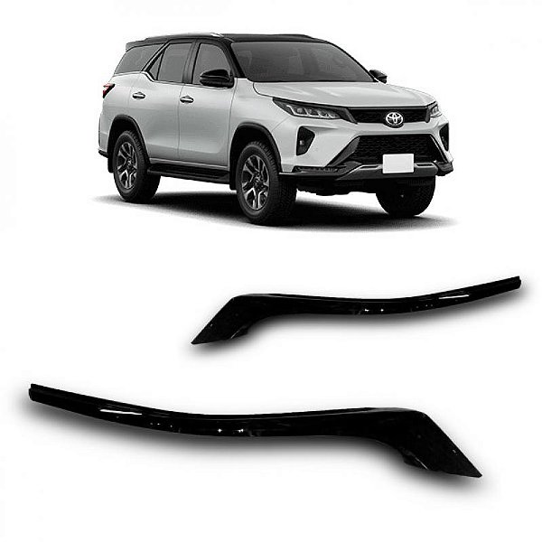 Friso de farol hilux sw1 toyota de 2021 a 2024 lado direito preto piano diamond