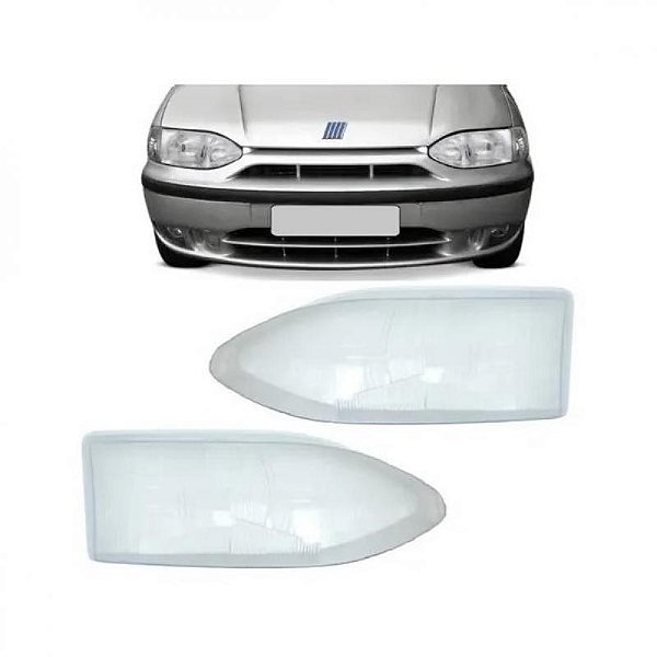 Lente de farol palio fiat de 1999 a 2000 lado direito biparábola