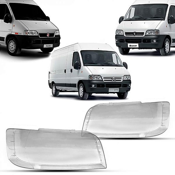 Lente de farol ducato fiat de 2005 a 2017 lado direito