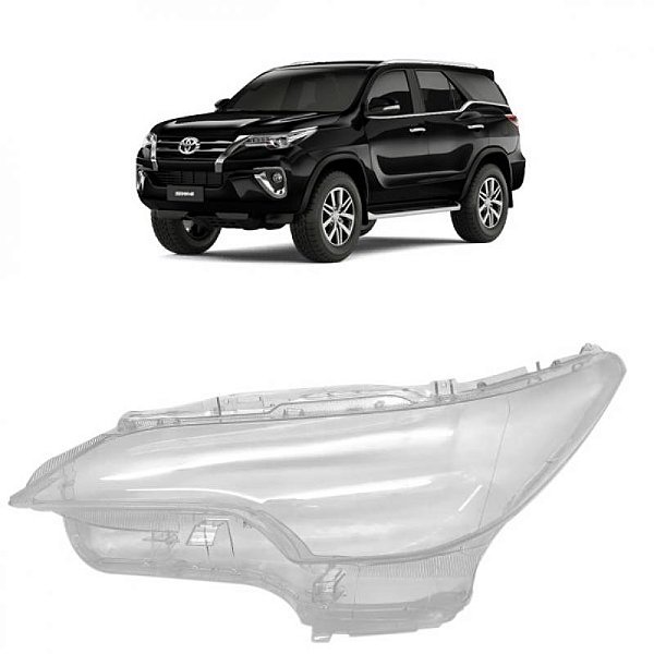 Lente de farol hilux sw4 toyota de 2016 a 2020 lado direito