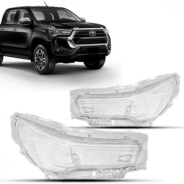 Lente de farol hilux toyota de 2021 a 2025 lado direito picape srx